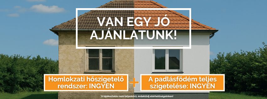 Ingyenes homlokzati szigetelés és teljesen díjmentes padlásfödém hőszigetelés a Hufbau Piedlnél 